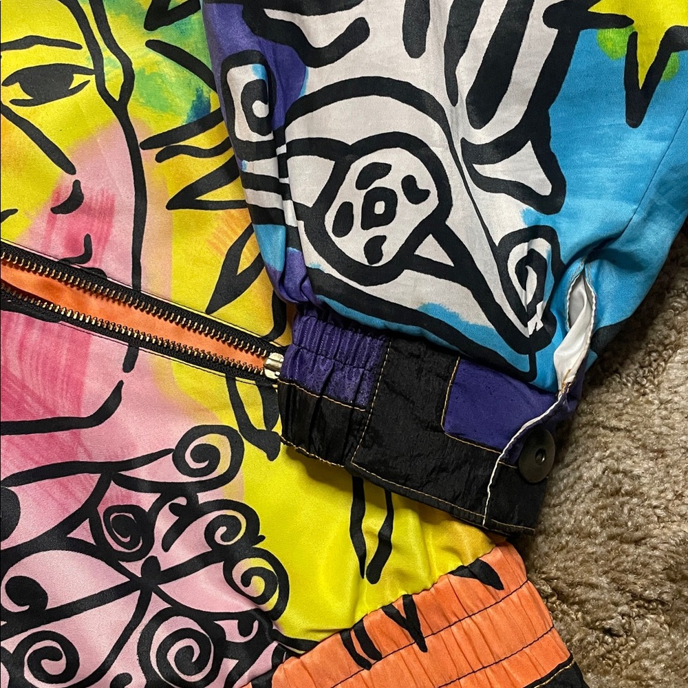 Vintage Picasso style art‎ all over print jacket size large - Picture 3 of 9